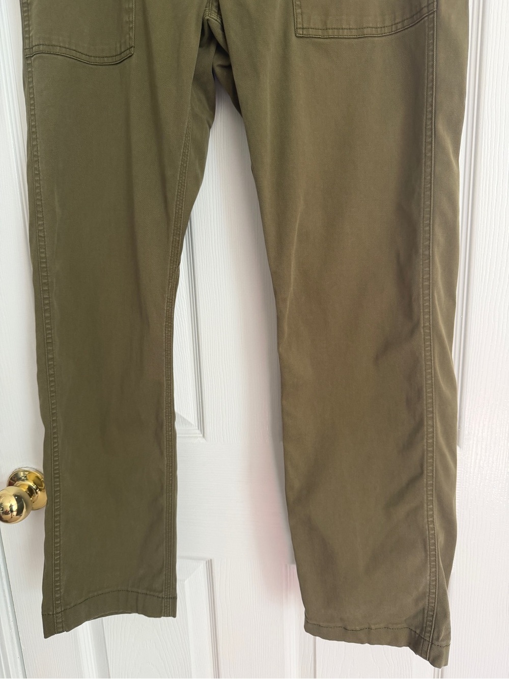 DU/ER Pants Mens 34x32 Olive Green Live Free Field Utility Chino Workwear Hike - Picture 3 of 9